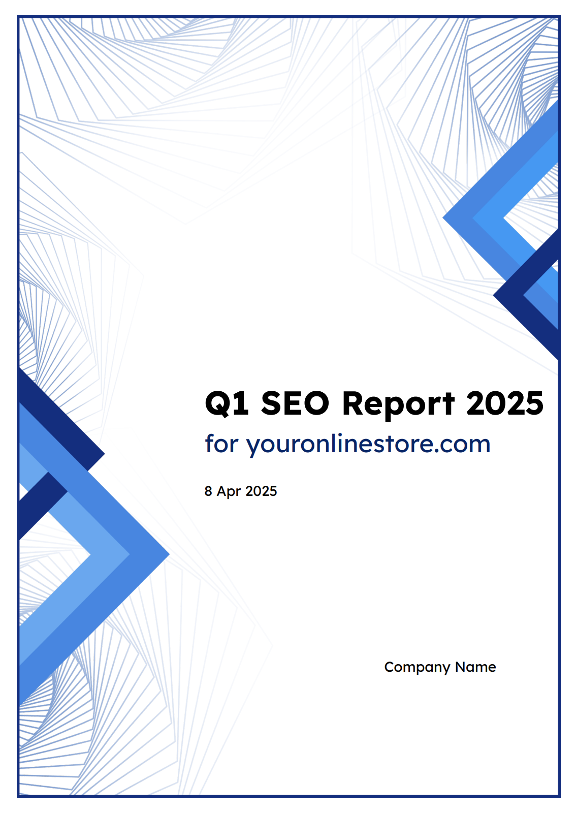 Quarterly Ecommerce SEO Report Template