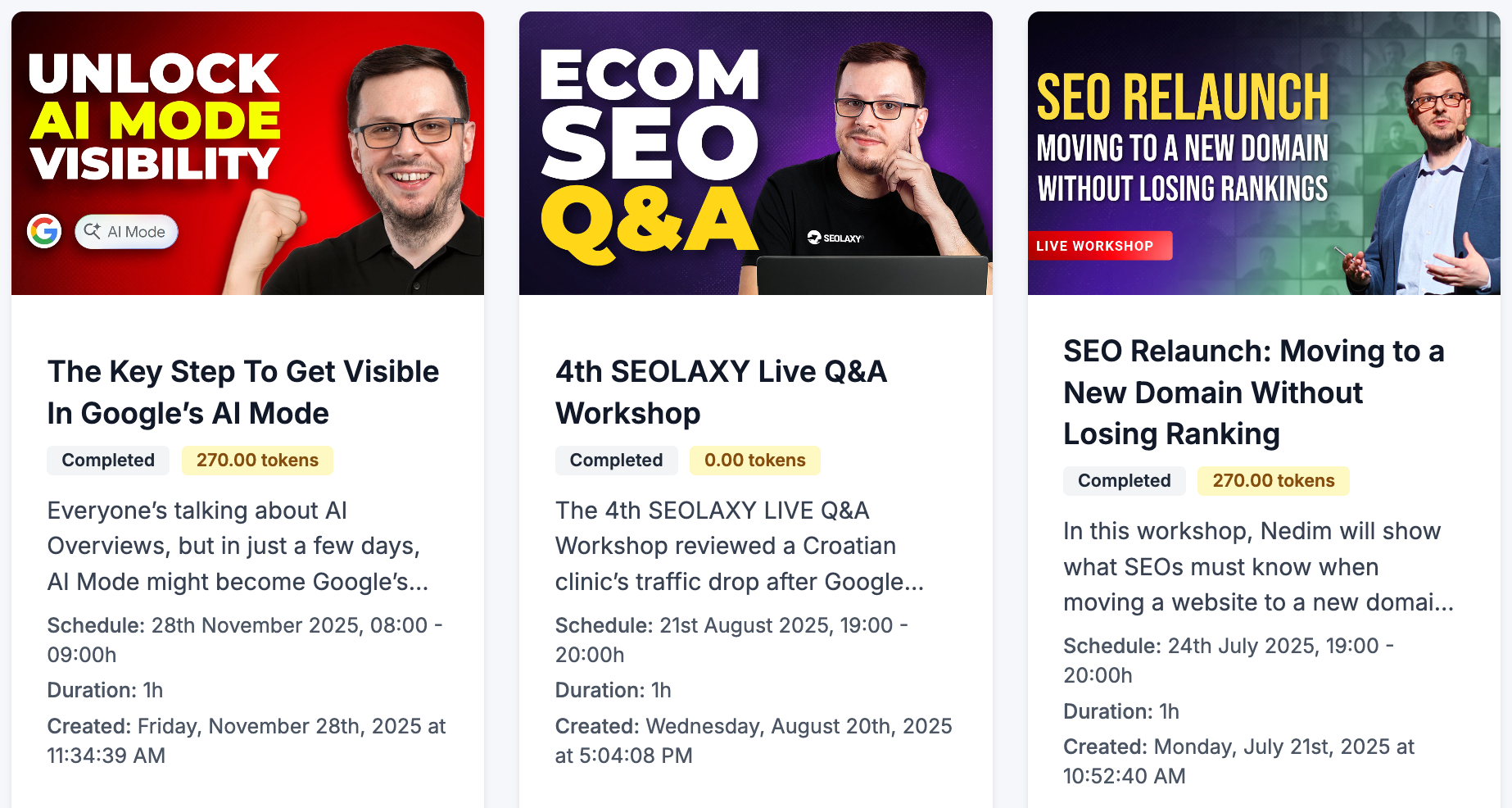 SEO Workshop Interface